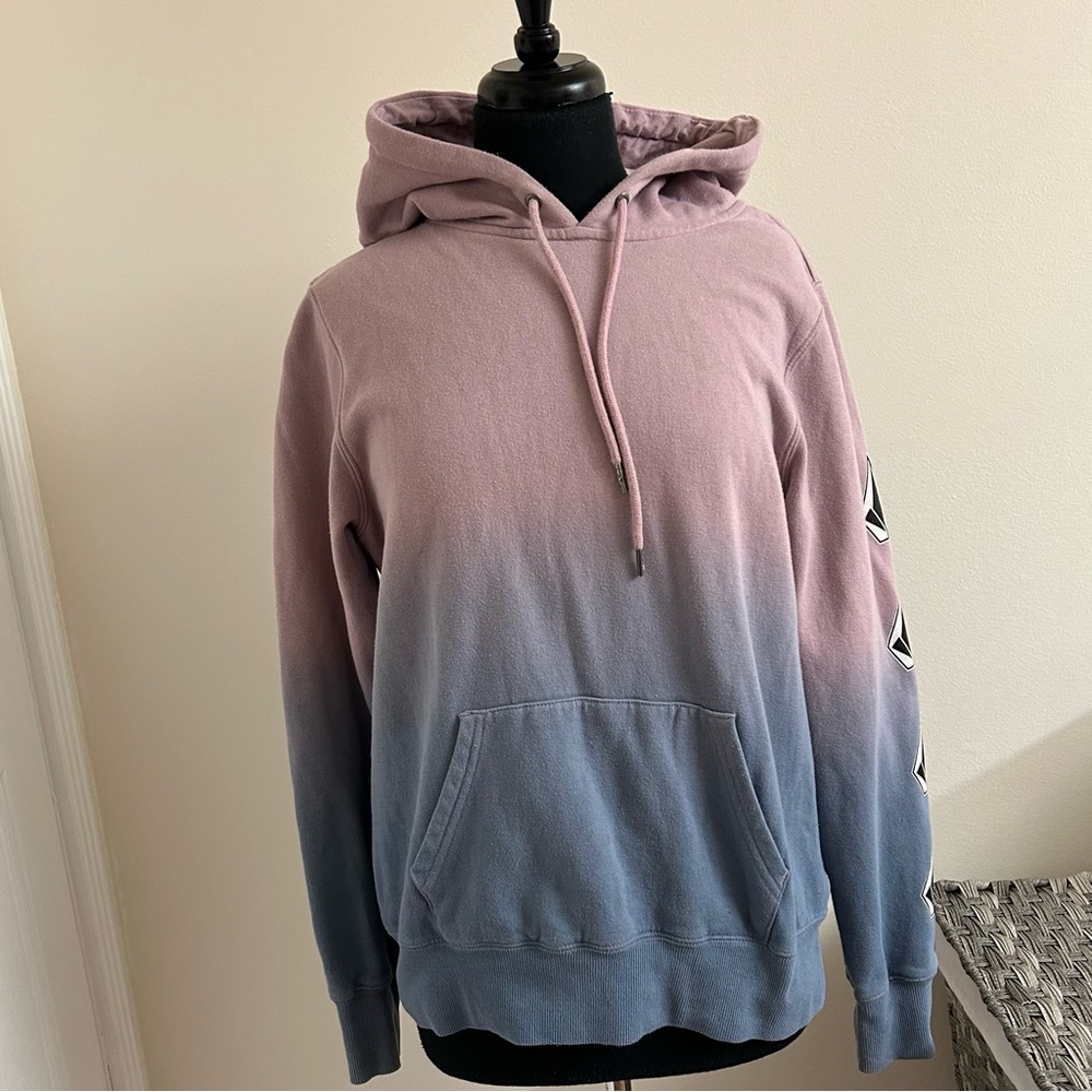 Volcom women’s pink/ purple blue hoodie, SizeL